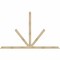Ekena Millwork Saratoga Rough Sawn Timber Gable Bracket, Douglas Fir, 108"W x 68"H x 2"D x 4"F, 15/12 Pitch GBW108X68X0204SAR00RDF - alternate 1